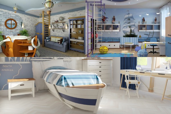 Nautical incorporating elements like anchors, sea creatures and anything related to sea life