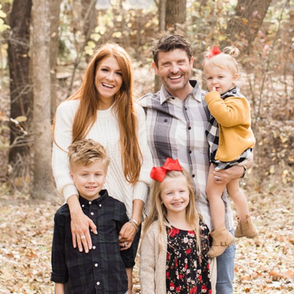 Jennifer Todryk with her husband and children