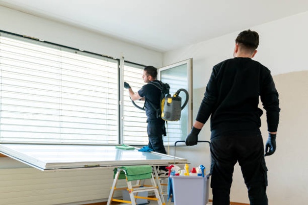 Cleaning windows and blinds