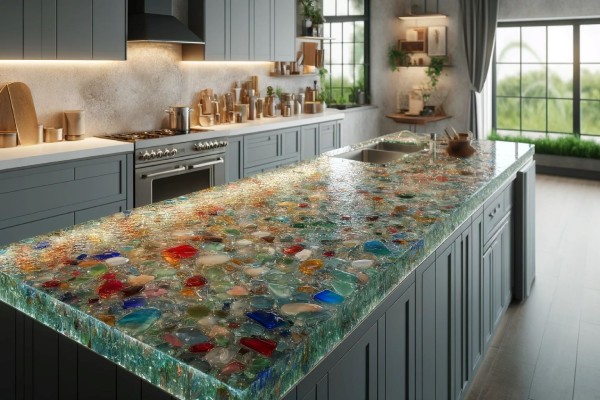 Recycled Glass Countertops