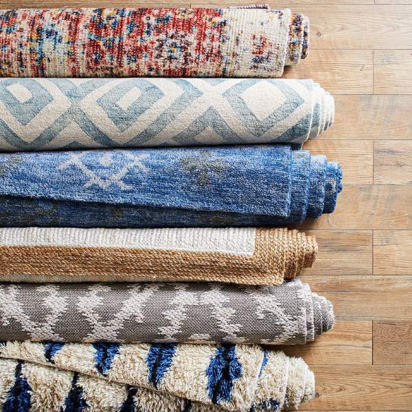 Rug and Carpet are made of different materials such as wool, cotton, silk, polyester and nylon