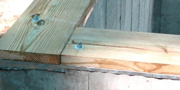 Sill Plate is the first piece of wood that securely attached the house to the foundation